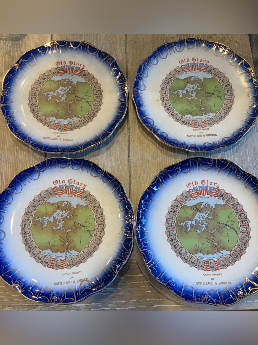 OLD Glory Limoge plates - Vintage - set of 4